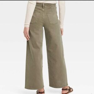 Target-Women's HighRise Sailor Wide Leg Ankle Jeans-Universal Thread-olive green